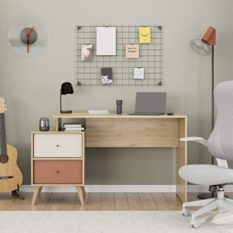 Alternative view of Γραφείο εργασίας Terra Megapap χρώμα florida oak 129x55x75εκ.