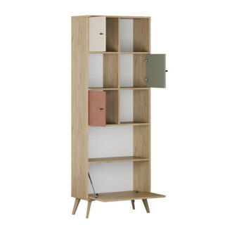 Alternative view of Βιβλιοθήκη Terra Megapap χρώμα florida oak 67x30x181εκ.