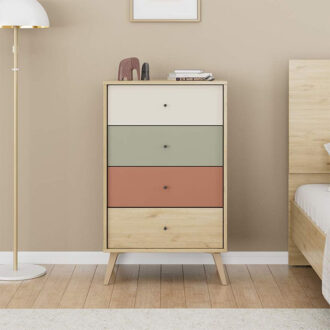 Alternative view of Συρταριέρα Terra Megapap χρώμα florida oak 60x44x100εκ.