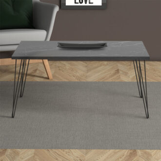 Alternative view of Τραπεζάκι σαλονιού Fiona Megapap χρώμα μαύρο εφέ μαρμάρου 90x55x43εκ.