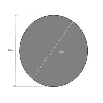 Alternative view of Καθρέπτης τοίχου Losta Megapap χρώμα λευκό 60x60x2,2εκ.