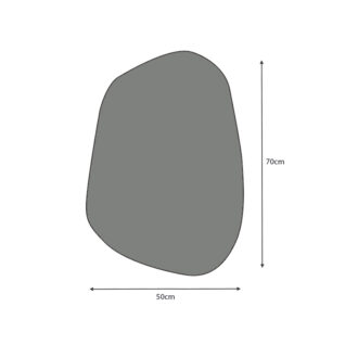 Alternative view of Καθρέπτης τοίχου Denza Megapap χρώμα λευκό 50x70x2,2εκ.