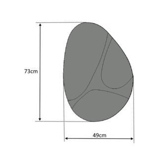 Alternative view of Καθρέπτης τοίχου Leon Megapap χρώμα γκρι 73x49x2,2εκ.