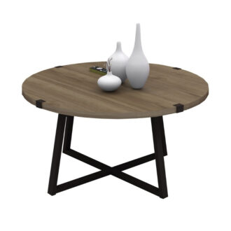 Alternative view of Τραπεζάκι σαλονιού Mauricio Megapap χρώμα καρυδί - ανθρακί 78x78x43εκ.