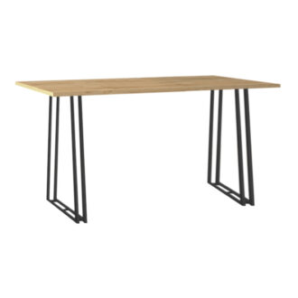 Alternative view of Τραπέζι Gable Megapap χρώμα φυσικό οξιάς - ανθρακί 140x80x76εκ.