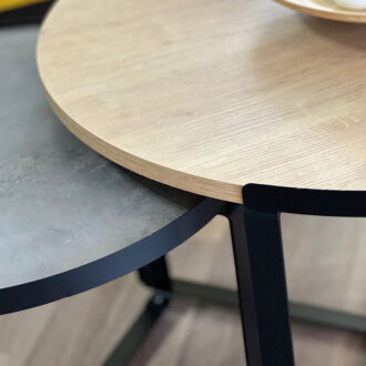 Alternative view of Σετ τραπεζάκια σαλονιού Davis Megapap 2τμχ. χρώμα φυσικό οξιάς/γκρι σκυροδέματος 70x69x46εκ.