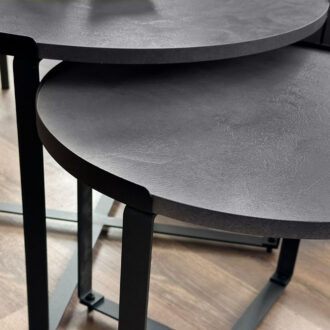 Alternative view of Σετ τραπεζάκια σαλονιού Davis Megapap 2τμχ. χρώμα γκρι σκυροδέματος 70x69x46εκ.