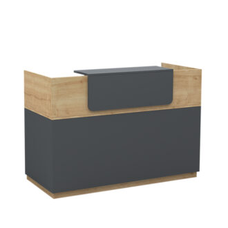 Alternative view of Γραφείο υποδοχής - reception Lemmon Megapap χρώμα φυσικό οξιάς - ανθρακί 160x70x110εκ.