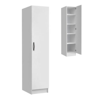 Ντουλάπα ρούχων Ricardo Megapap μονόφυλλη χρώμα λευκό 40x51,8x181εκ.