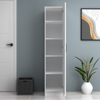 Alternative view of Ντουλάπα ρούχων Ricardo Megapap μονόφυλλη χρώμα λευκό 40x51,8x181εκ.