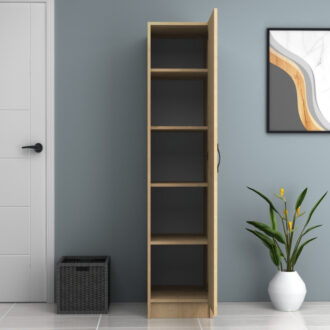 Alternative view of Ντουλάπα ρούχων Ricardo Megapap μονόφυλλη χρώμα φυσικό οξιάς 40x51,8x181εκ.