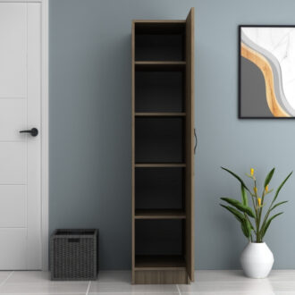 Alternative view of Ντουλάπα ρούχων Ricardo Megapap μονόφυλλη χρώμα καρυδί 40x51,8x181εκ.