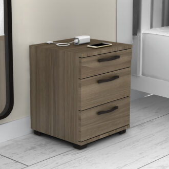 Alternative view of Κομοδίνο - Συρταριέρα γραφείου Roco Megapap χρώμα καρυδί 40x39x57εκ.