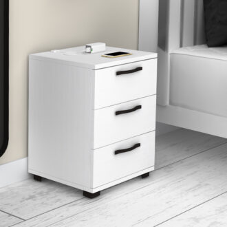 Alternative view of Κομοδίνο - Συρταριέρα γραφείου Roco Megapap χρώμα λευκό 40x39x57εκ.