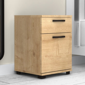 Alternative view of Κομοδίνο - Συρταριέρα γραφείου Veto Megapap χρώμα φυσικό οξιάς 40x39x57εκ.