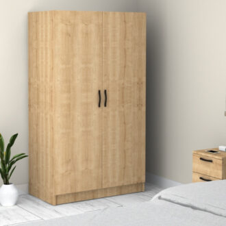 Alternative view of Ντουλάπα ρούχων Victoria Megapap δίφυλλη χρώμα φυσικό οξιάς 100x60x181εκ.