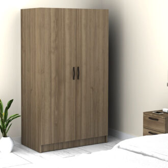 Alternative view of Ντουλάπα ρούχων Victoria Megapap δίφυλλη χρώμα καρυδί 100x60x181εκ.