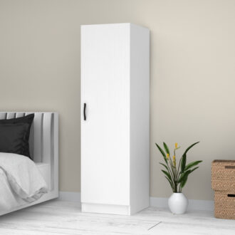 Alternative view of Ντουλάπα ρούχων Victoria Megapap μονόφυλλη χρώμα λευκό 50x60x181εκ.