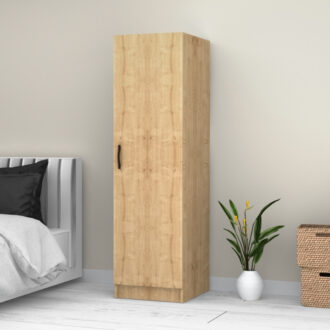 Alternative view of Ντουλάπα ρούχων Victoria Megapap μονόφυλλη χρώμα φυσικό οξιάς 50x60x181εκ.