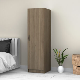Alternative view of Ντουλάπα ρούχων Victoria Megapap μονόφυλλη χρώμα καρυδί 50x60x181εκ.