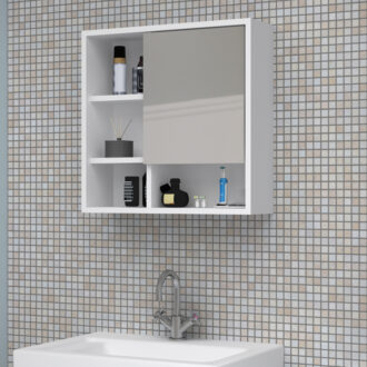 Alternative view of Καθρέπτης μπάνιου Demo Μegapap χρώμα λευκό 60x17,5x60εκ.