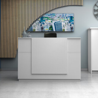 Alternative view of Γραφείο υποδοχής - reception Gemini Megapap χρώμα λευκό 180x70x110εκ.