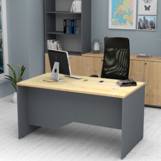 Alternative view of Γραφείο επαγγελματικό Venturo Megapap χρώμα ανθρακί - φυσικό οξιάς 150x80x75εκ.