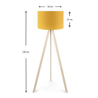 Alternative view of Φωτιστικό δαπέδου Rosling Megapap Mdf/ύφασμα Pvc χρώμα φυσικό/κροκί 38x21x140εκ.