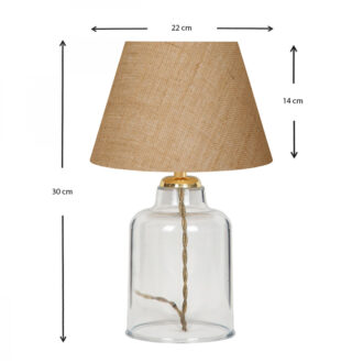 Alternative view of Φωτιστικό επιτραπέζιο Atkinson Megapap ύφασμα/πλαστικό χρώμα καφέ/χρυσό 22x14x30εκ.