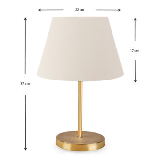 Alternative view of Φωτιστικό επιτραπέζιο Rosenthal Megapap ύφασμα Pvc χρώμα κρεμ/χρυσό 22x17x37εκ.