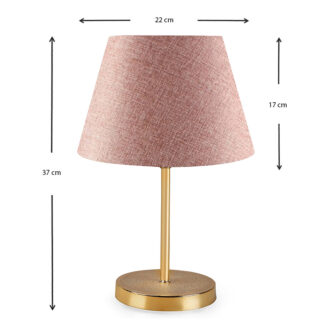 Alternative view of Φωτιστικό επιτραπέζιο Rosenthal Megapap ύφασμα Pvc χρώμα ροζ/χρυσό 22x17x37εκ.