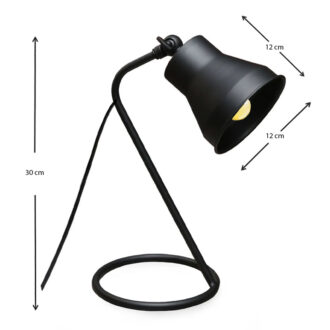 Alternative view of Φωτιστικό γραφείου Mimi Megapap μεταλλικό χρώμα μαύρο 12x12x30εκ.