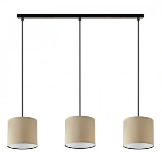 Φωτιστικό οροφής Morris Megapap E27 υφασμάτινο τρίφωτο χρώμα καφέ 55x15x70εκ.