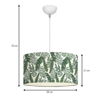 Alternative view of Φωτιστικό οροφής Alamea Megapap E27 υφασμάτινο μονόφωτο πολύχρωμο Φ38x70εκ.