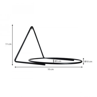 Alternative view of Βάση - ζαρντινιέρα επιτοίχια σετ 2 τμχ μεταλλική για φυτά εσωτερικού και εξωτερικού χώρου χρώμα μαύρο 10x10x11εκ.