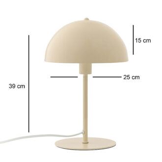 Alternative view of Φωτιστικό επιτραπέζιο Favori Megapap E27 μεταλλικό χρώμα κρεμ Ø25x39εκ.