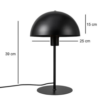 Alternative view of Φωτιστικό επιτραπέζιο Favori Megapap E27 μεταλλικό χρώμα μαύρο Ø25x39εκ.
