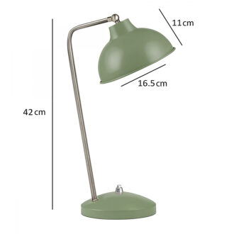 Alternative view of Φωτιστικό γραφείου Travis Megapap E14 μεταλλικό χρώμα πράσινο 16,5x11x42εκ.