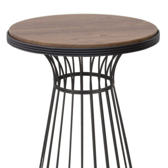 Alternative view of Τραπεζάκι βοηθητικό Tekosi Megapap μεταλλικό - Mdf χρώμα μαύρο - καρυδί 35x35x58εκ.