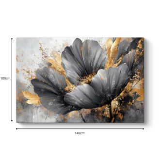 Alternative view of Πίνακας σε καμβά "Flowers Whispering in the Night" Megapap ψηφιακής εκτύπωσης 140x100x3εκ.