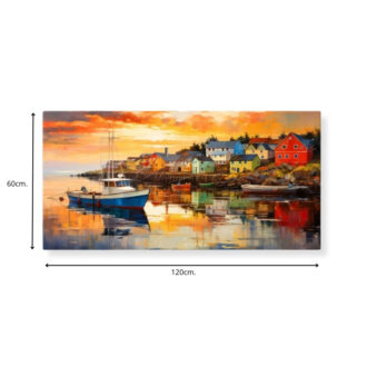 Alternative view of Πίνακας σε καμβά "Fishing Boat" Megapap ψηφιακής εκτύπωσης 120x60x3εκ.