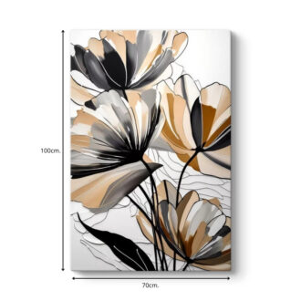 Alternative view of Πίνακας σε καμβά "Pastel Flower" Megapap ψηφιακής εκτύπωσης 70x100x3εκ.