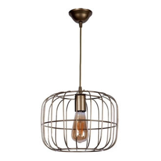 Φωτιστικό οροφής Cassie Megapap E27 μεταλλικό μονόφωτο χρώμα χρυσό Ø25x60εκ.