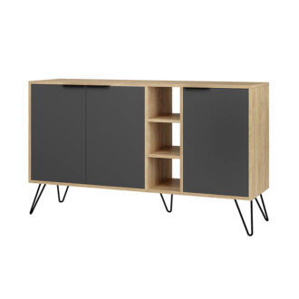 Alternative view of Μπουφές Clara Megapap χρώμα sapphire oak - ανθρακί 142x35,6x83εκ.