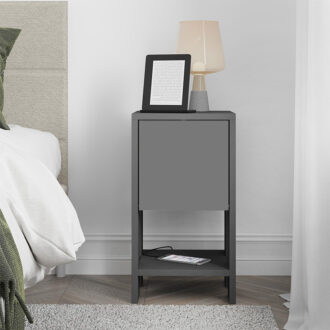 Alternative view of Κομοδίνο Ema Megapap χρώμα ανθρακί 30x30x55εκ.