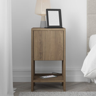 Alternative view of Κομοδίνο Ema Megapap χρώμα ανοιχτό καρυδί 30x30x55εκ.