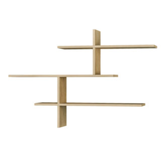 Alternative view of Ραφιέρα τοίχου Leo Megapap χρώμα sapphire oak 123x22x80εκ.