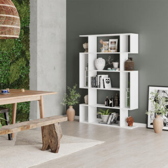 Alternative view of Βιβλιοθήκη Mito Megapap χρώμα λευκό 108x25x161εκ.