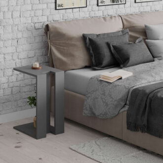 Alternative view of Τραπεζάκι βοηθητικό Muju Megapap χρώμα ανθρακί 30x40x57εκ.