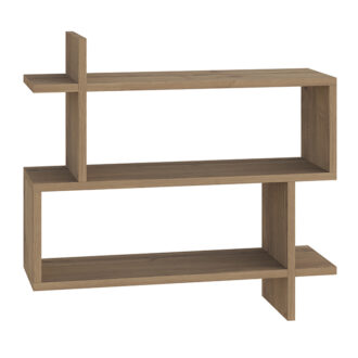 Alternative view of Ραφιέρα τοίχου Paralel Megapap χρώμα ανοιχτό καρυδί 70x22x65εκ.